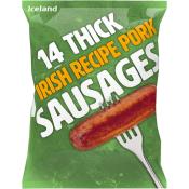ICELAND 16PK IRISH PORK SAUSAGE 800GR  Ünimar Süpermarket