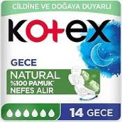 KOTEX QUADRO NATURAL GECE 14LU  Ünimar Süpermarket